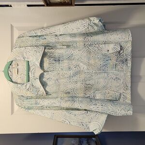 Chico's Zenergy white/blue jacket/windbreaker